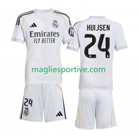 Completo Calcio Real Madrid Huijsen 24 Bambino Divisa Prima 2025-2026